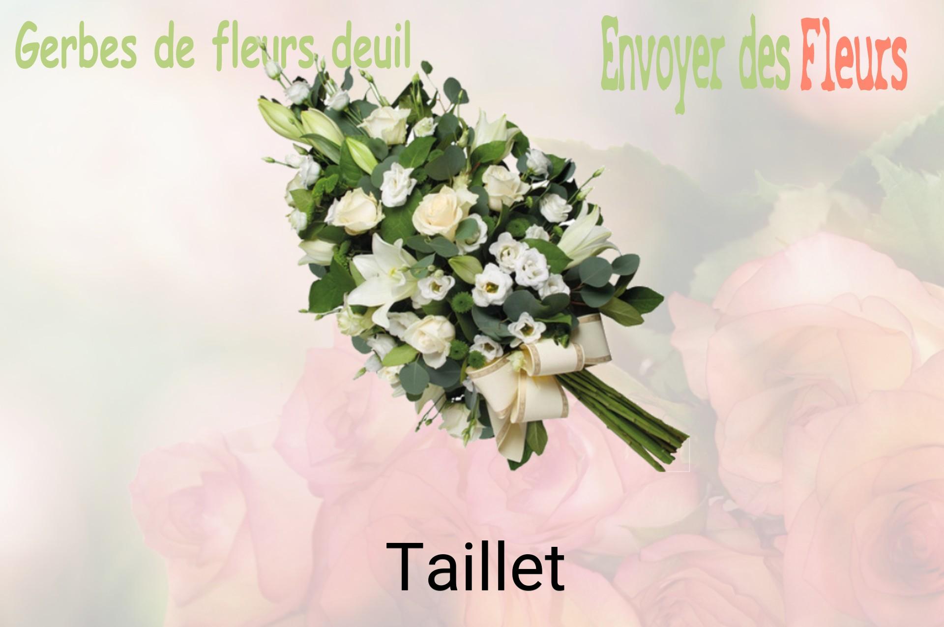 Gerbe de fleurs de deuil livrée à Taillet